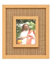 Sri Sri Ravi Shankar Laminated Jute Wall Photo Frame, 14 X 16 Inch (F174380)