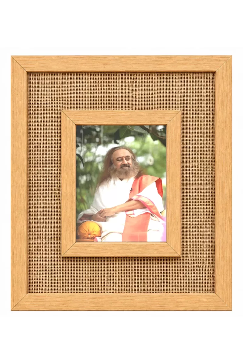 Sri Sri Ravi Shankar Laminated Jute Wall Photo Frame, 14 X 16 Inch (F174380)