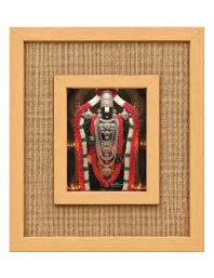 Lord Venkateswara Laminated Jute Wall Photo Frame, 14 X 16 Inch (F174382)