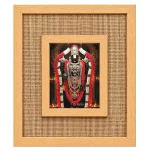 Lord Venkateswara Laminated Jute Wall Photo Frame, 14 X 16 Inch (F174382) Lord Venkateswara Laminated Jute Wall Photo Frame, 14 X 16 Inch (F174382)