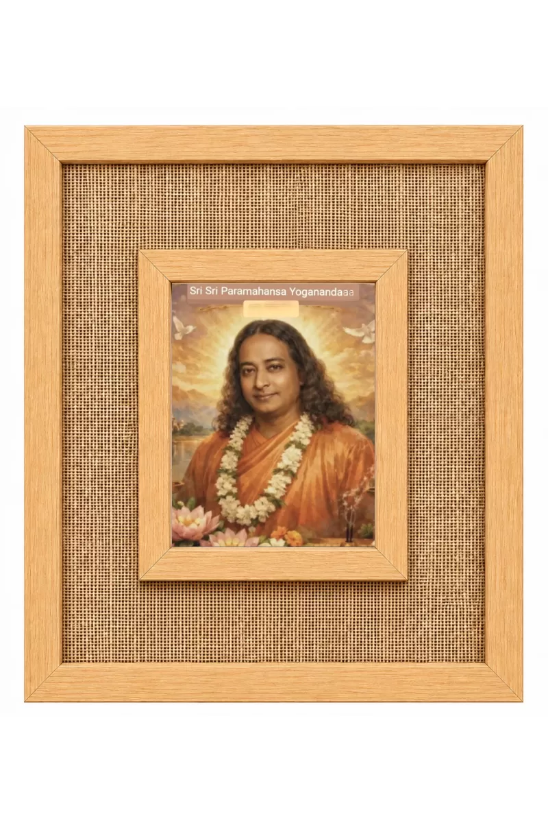 Paramahansa Yogananda Laminated Jute Wall Photo Frame, 14 X 16 Inch (F174386)