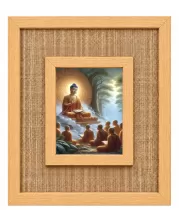 Buddha Laminated Jute Wall Photo Frame, 14 X 16 Inch (F174388)
