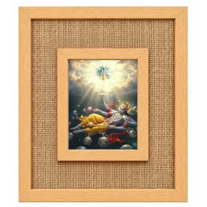 Lord Vishnu Laminated Jute Wall Photo Frame, 14 X 16 Inch (F174389) Lord Vishnu Laminated Jute Wall Photo Frame, 14 X 16 Inch (F174389)