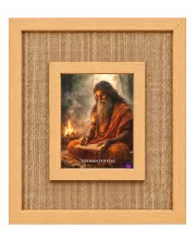Ved Vyasa Laminated Jute Wall Photo Frame, 14 X 16 Inch (F174395)