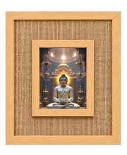 Buddha Laminated Jute Wall Photo Frame, 14 X 16 Inch (F174397)