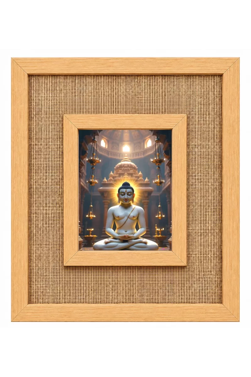 Buddha Laminated Jute Wall Photo Frame, 14 X 16 Inch (F174397)