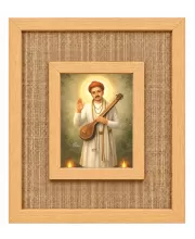 Shree Namdev Maharaj Laminated Jute Wall Photo Frame, 14 X 16 Inch (F174398)