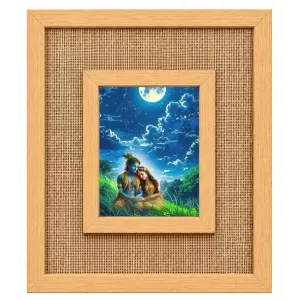 Radha Krishna Laminated Jute Wall Photo Frame, 14 X 16 Inch (F174402) Radha Krishna Laminated Jute Wall Photo Frame, 14 X 16 Inch (F174402)