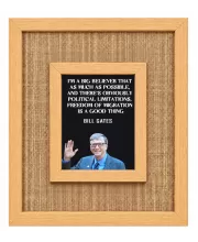 Bill Gates Laminated Jute Wall Photo Frame, 14 X 16 Inch (F174404)