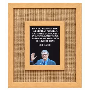 Bill Gates Laminated Jute Wall Photo Frame, 14 X 16 Inch (F174404) Bill Gates Laminated Jute Wall Photo Frame, 14 X 16 Inch (F174404)