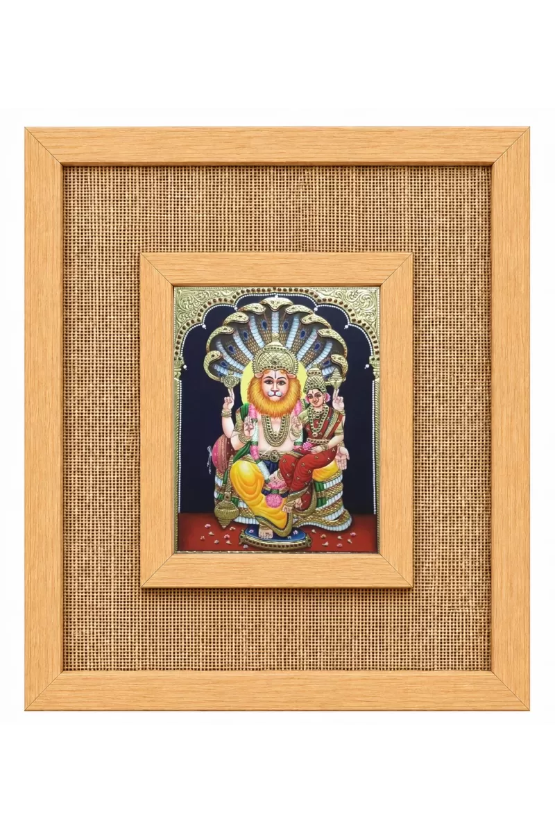 Lakshmi Nar Laminated Jute Wall Photo Frame, 14 X 16 Inch (F174405)