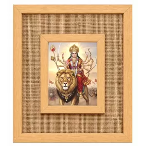 Durga Maa Laminated Jute Wall Photo Frame, 14 X 16 Inch (F174408) Durga Maa Laminated Jute Wall Photo Frame, 14 X 16 Inch (F174408)
