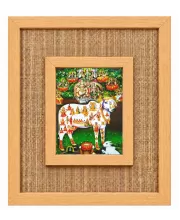Kamadhenu Laminated Jute Wall Photo Frame, 14 X 16 Inch (F174410)
