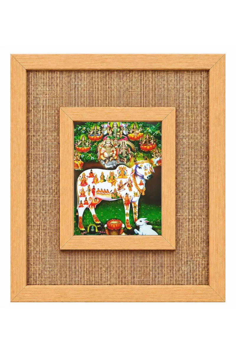 Kamadhenu Laminated Jute Wall Photo Frame, 14 X 16 Inch (F174410)