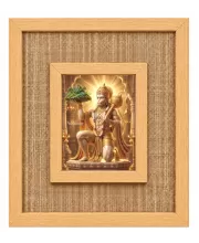 Hanuman Laminated Jute Wall Photo Frame, 14 X 16 Inch (F174415)