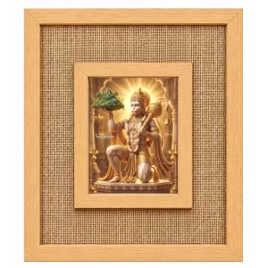 Hanuman Laminated Jute Wall Photo Frame, 14 X 16 Inch (F174415)