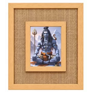 Lord Shiva Laminated Jute Wall Photo Frame, 14 X 16 Inch (F174419) Lord Shiva Laminated Jute Wall Photo Frame, 14 X 16 Inch (F174419)