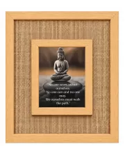 Buddha Laminated Jute Wall Photo Frame, 14 X 16 Inch (F174420)
