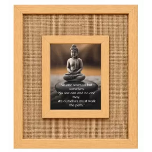 Buddha Laminated Jute Wall Photo Frame, 14 X 16 Inch (F174420)