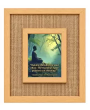 Buddha Laminated Jute Wall Photo Frame, 14 X 16 Inch (F174421)