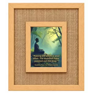 Buddha Laminated Jute Wall Photo Frame, 14 X 16 Inch (F174421) Buddha Laminated Jute Wall Photo Frame, 14 X 16 Inch (F174421)