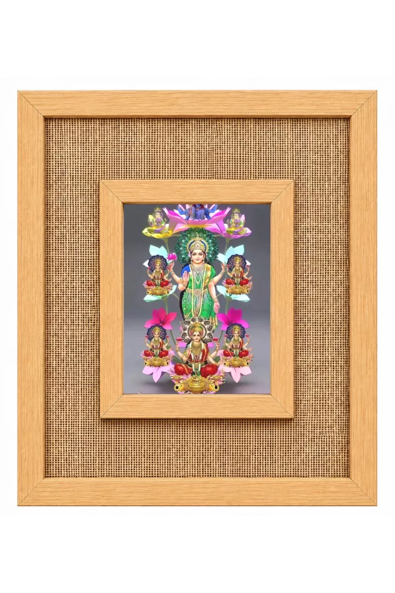 Astha Lakshmi Laminated Jute Wall Photo Frame, 14 X 16 Inch (F174422)