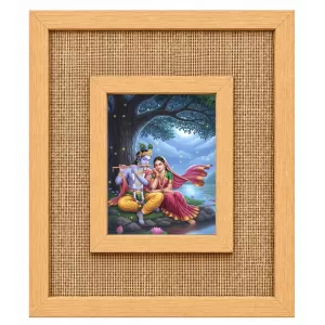 Radha Krishna Laminated Jute Wall Photo Frame, 14 X 16 Inch (F174424) Radha Krishna Laminated Jute Wall Photo Frame, 14 X 16 Inch (F174424)