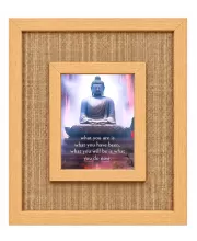 Buddha Laminated Jute Wall Photo Frame, 14 X 16 Inch (F174425)