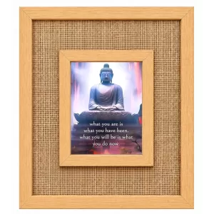 Buddha Laminated Jute Wall Photo Frame, 14 X 16 Inch (F174425) Buddha Laminated Jute Wall Photo Frame, 14 X 16 Inch (F174425)