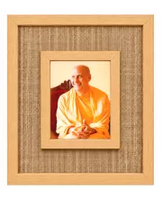 Radhaanath Swami Laminated Jute Wall Photo Frame, 14 X 16 Inch (F174428)