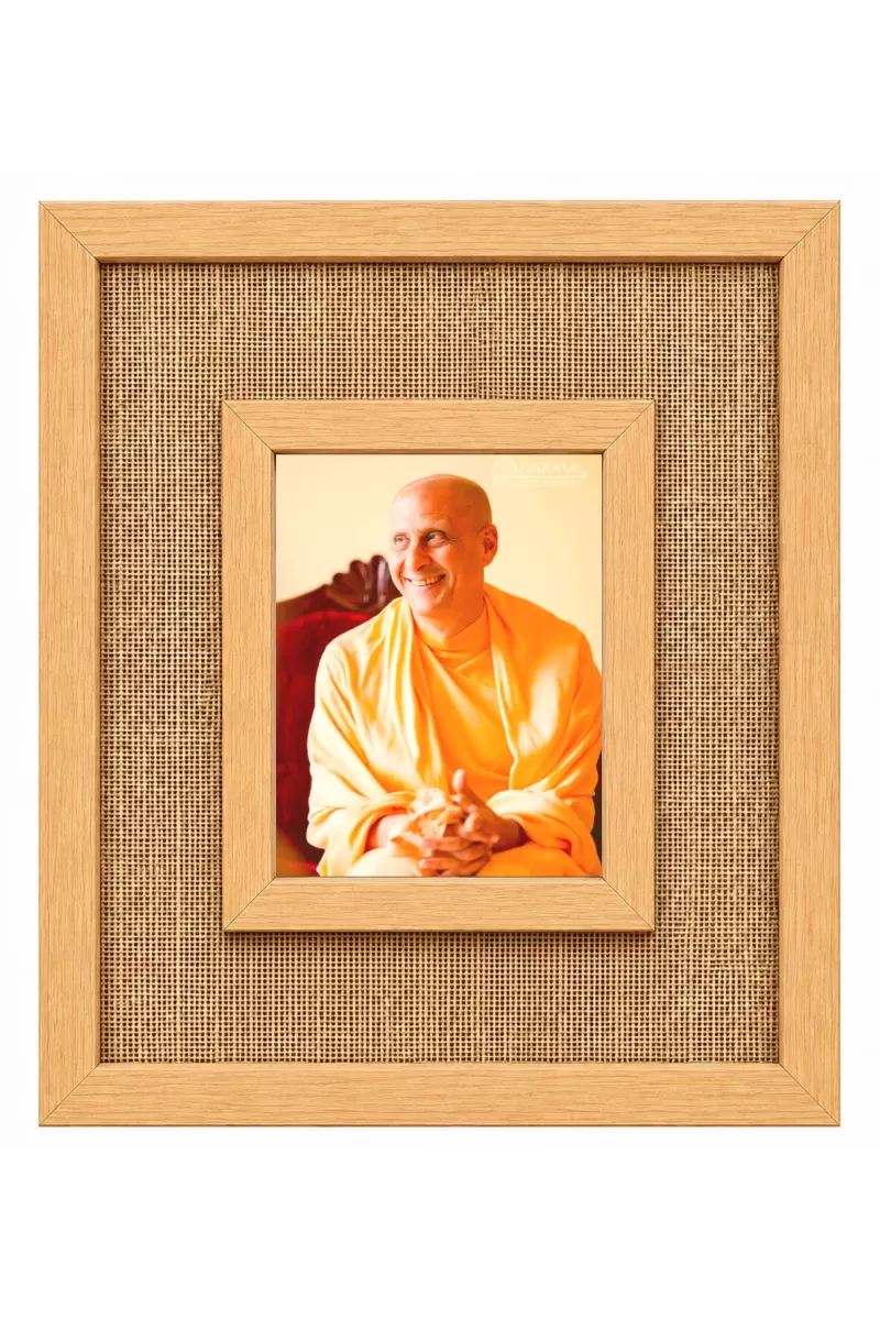 Radhaanath Swami Laminated Jute Wall Photo Frame, 14 X 16 Inch (F174428)