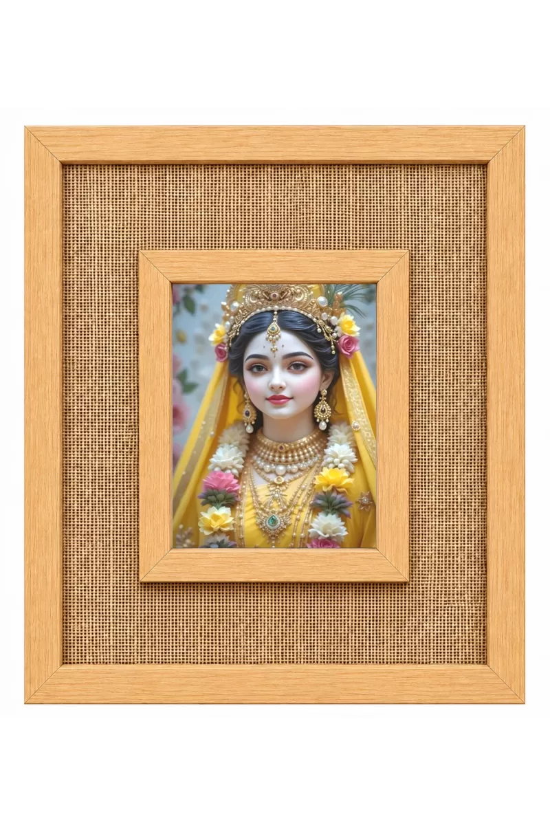 Radharani Laminated Jute Wall Photo Frame, 14 X 16 Inch (F174429)