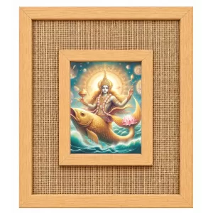 Maa Ganga Laminated Jute Wall Photo Frame, 14 X 16 Inch (F174430) Maa Ganga Laminated Jute Wall Photo Frame, 14 X 16 Inch (F174430)