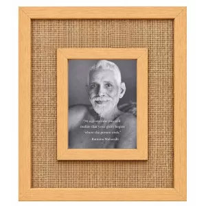 Ramana Maharshi Laminated Jute Wall Photo Frame, 14 X 16 Inch (F174431) Ramana Maharshi Laminated Jute Wall Photo Frame, 14 X 16 Inch (F174431)
