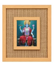 Lord Vishnu Laminated Jute Wall Photo Frame, 14 X 16 Inch (F174434)