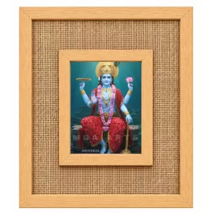 Lord Vishnu Laminated Jute Wall Photo Frame, 14 X 16 Inch (F174434) Lord Vishnu Laminated Jute Wall Photo Frame, 14 X 16 Inch (F174434)