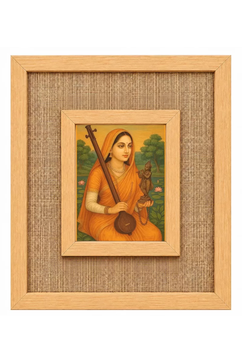 Meerabai Laminated Jute Wall Photo Frame, 14 X 16 Inch (F174437)