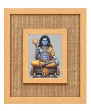 Lord Ram Laminated Jute Wall Photo Frame, 14 X 16 Inch (F174438)