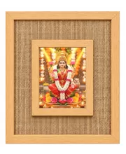 Maa Lakshmi Laminated Jute Wall Photo Frame, 14 X 16 Inch (F174446)