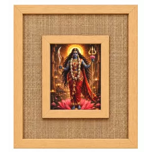 Goddess Kali Laminated Jute Wall Photo Frame, 14 X 16 Inch (F174453) Goddess Kali Laminated Jute Wall Photo Frame, 14 X 16 Inch (F174453)