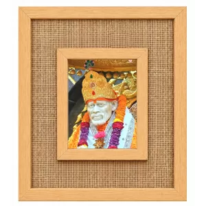 Sai Baba Laminated Jute Wall Photo Frame, 14 X 16 Inch (F174456) Sai Baba Laminated Jute Wall Photo Frame, 14 X 16 Inch (F174456)