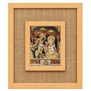 Radha Krishna Laminated Jute Wall Photo Frame, 14 X 16 Inch (F174459) Radha Krishna Laminated Jute Wall Photo Frame, 14 X 16 Inch (F174459)