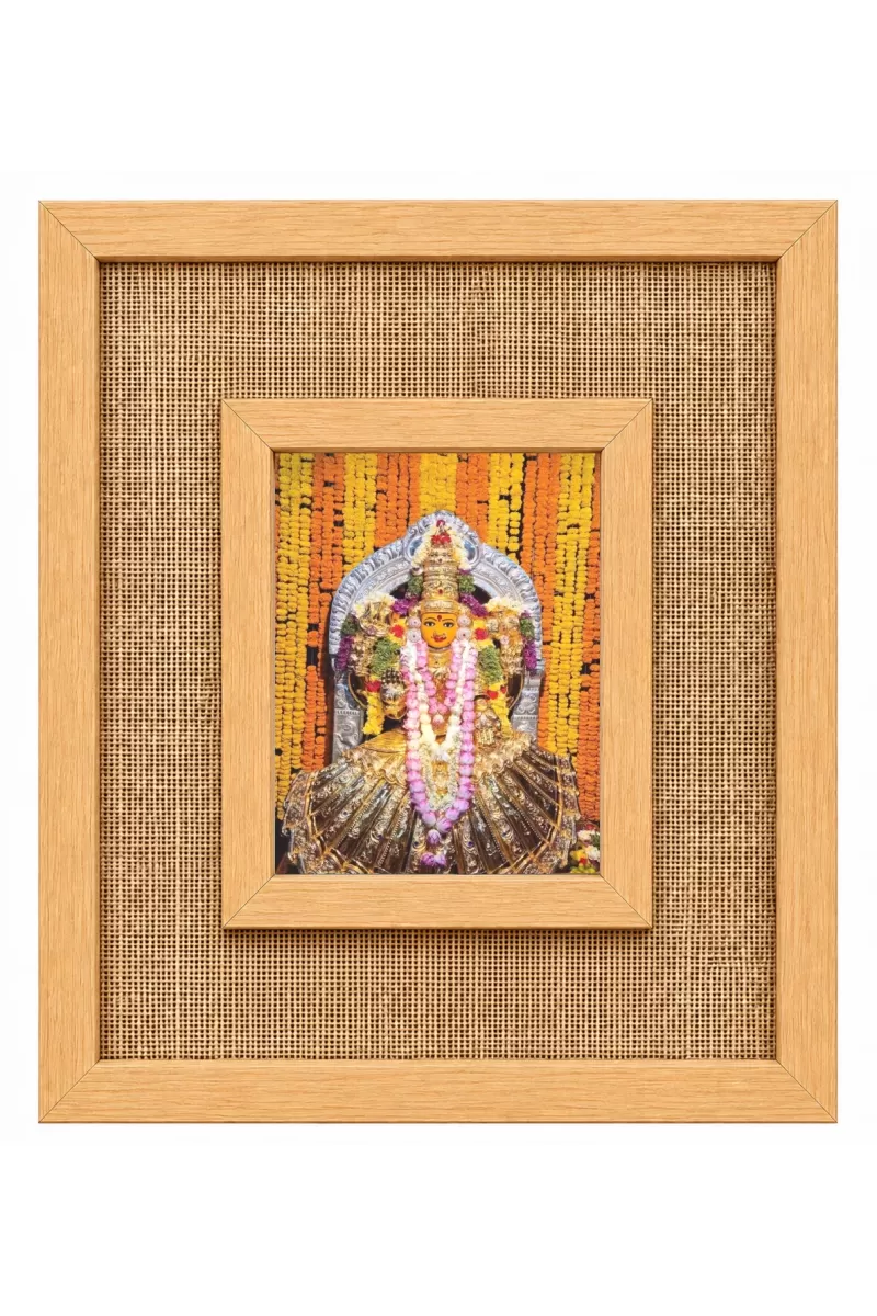 Goddess Nimishamba Devi Laminated Jute Wall Photo Frame, 14 X 16 Inch (F174464)