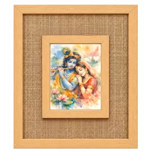 Radha Krishna Laminated Jute Wall Photo Frame, 14 X 16 Inch (F174469) Radha Krishna Laminated Jute Wall Photo Frame, 14 X 16 Inch (F174469)