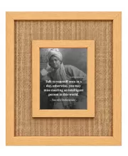 Swami Vivekananda Laminated Jute Wall Photo Frame, 14 X 16 Inch (F174471)