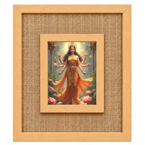 Maa Ganga Laminated Jute Wall Photo Frame, 14 X 16 Inch (F174476) Maa Ganga Laminated Jute Wall Photo Frame, 14 X 16 Inch (F174476)
