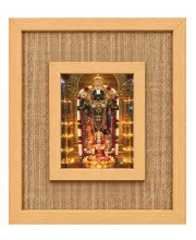 God Venkatswarar Laminated Jute Wall Photo Frame, 14 X 16 Inch (F174491)