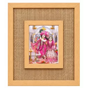Radha Krishna Laminated Jute Wall Photo Frame, 14 X 16 Inch (F174493) Radha Krishna Laminated Jute Wall Photo Frame, 14 X 16 Inch (F174493)