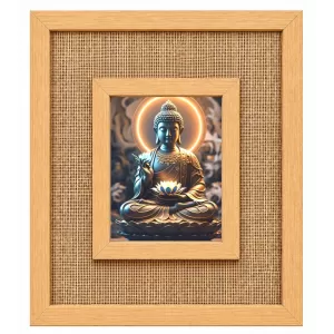 Buddha Laminated Jute Wall Photo Frame, 14 X 16 Inch (F174496) Buddha Laminated Jute Wall Photo Frame, 14 X 16 Inch (F174496)