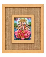 Mata Gayatri Laminated Jute Wall Photo Frame, 14 X 16 Inch (F174497)